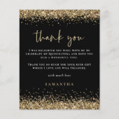 Budget Gold Glitzern Quinceañera Party Dank Black (Vorderseite)
