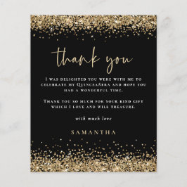 Budget Gold Glitzern Quinceañera Party Dank Black