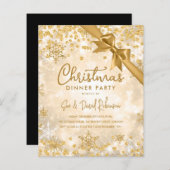 Budget Gold Glitzern Ribbon Xmas Winterurlaub (Vorne/Hinten)