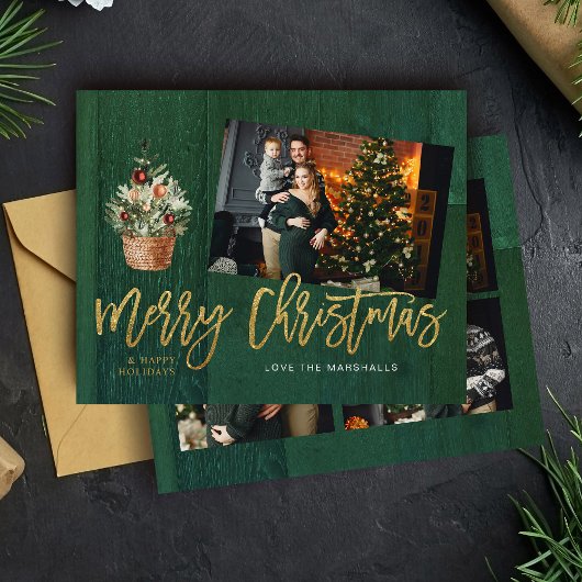 Budget Gold & Green Rustikale Weihnachten 4 Multi-