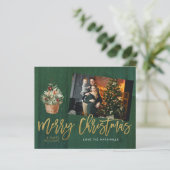 Budget Gold & Green Rustikale Weihnachten 4 Multi- (Stehend Vorderseite)