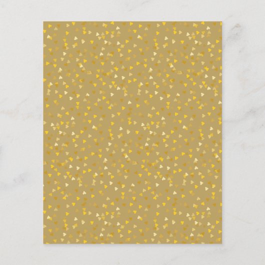 Budget Gold Hearts Confetti Script Wedding Einladu (Rückseite)