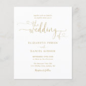 Budget Gold Hört Skripteinladungen (Vorderseite)