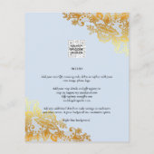 BUDGET Gold Lace Classic Ampersand Wedding Flyer (Hinten)