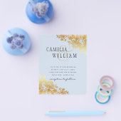 BUDGET Gold Lace Classic Ampersand Wedding Flyer (Einzeln)