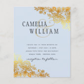 BUDGET Gold Lace Classic Ampersand Wedding Flyer (Vorne)
