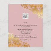 BUDGET Gold Lace Classic Ampersand Wedding Flyer (Hinten)