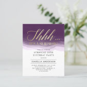 Budget Gold & Lila Aquarellfarben Überraschung Geb (Stehend Vorderseite)