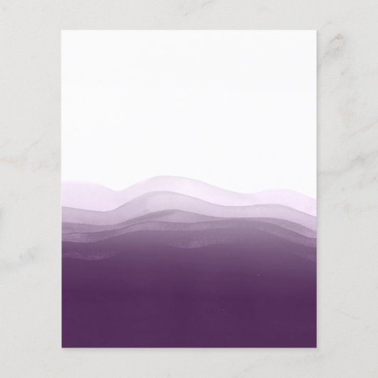 Budget Gold & Lila Aquarellfarben Überraschung Geb (Rückseite)