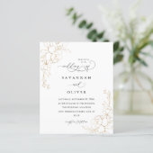 Budget Gold Lined Floral Wedding (Stehend Vorderseite)
