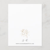 Budget Gold Lined Floral Wedding (Rückseite)