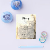 Budget Gold Marmor Wedding Menu Flyer (Einzeln)