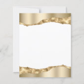 Budget Gold Mirror Foil 50 Jubiläum Einladung (Rückseite)