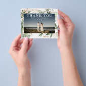 Budget Gold Modernes Eukalyptus Foto Vielen Dank Flyer (Gruppe)