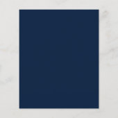 Budget Gold Navy Blue Probe Einladung (Rückseite)