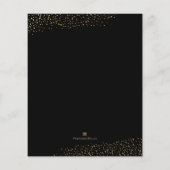 Budget Gold Poinsettias Weihnachts-Einladung Flyer (Hinten)