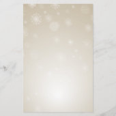 Budget Gold Schneeflocken Winterhochzeit Einladung (Rückseite)