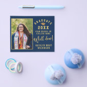 BUDGET Gold Script 4 Foto ABSCHLUSS Einladung Flyer (Einzeln)