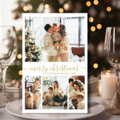 Budget Gold Script 4 Foto Collage Weihnachtskarte