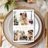 Budget Gold Script 4 Foto Collage Weihnachtskarte
