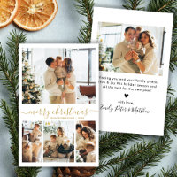 Budget Gold Script 4 Foto Collage Weihnachtskarte
