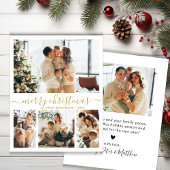 Budget Gold Script 4 Foto Collage Weihnachtskarte