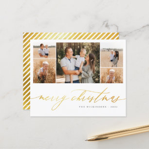 Budget Gold Script 5 Foto Collage Frohe Weihnachte