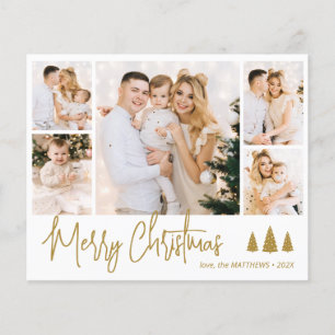 Budget Gold Script 5 Foto Weihnachtsfeiertag Flyer