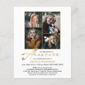 BUDGET Gold Script Arch 5 Foto GRAD Ankündigung (Rückseite)