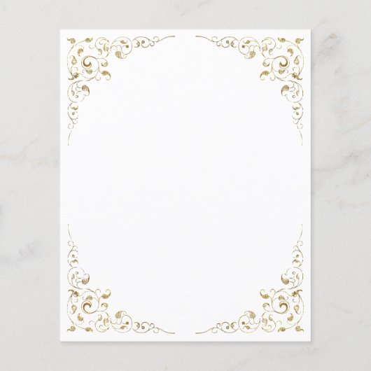 Budget Gold Script Botanischer Rahmen Save the Dat (Rückseite)