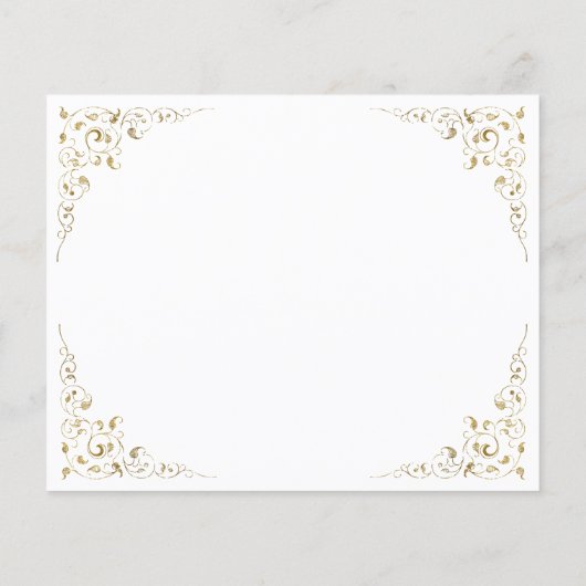 Budget Gold Script Botanischer Rahmen Save the Dat (Rückseite)