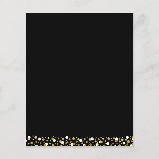 Budget Gold Script Confetti Grad Party Einladung (Rückseite)