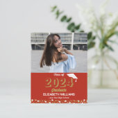 Budget Gold Script Foto Abschluss Ankündigung (Stehend Vorderseite)