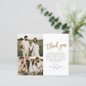 Budget Gold Script Foto Collage Hochzeit Vielen Da (Stehend Vorderseite)