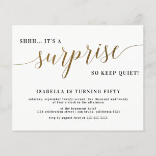 Budget Gold Script Überraschung Geburtstagsparty E