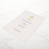 Budget Gold Seashell All-in-One Wedding invitation Folieneinladung (Gedreht)