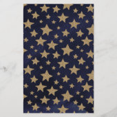 Budget Gold Stars Kinderdusche Einladung (Rückseite)