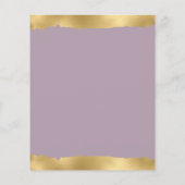 Budget Gold Torn Edge Mauve Einladung (Rückseite)