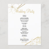 Budget Gold Wedding Program Karte. Flyer (Hinten)