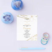 Budget Gold Wedding Program Karte. Flyer (Einzeln)