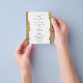 Budget Gold Wedding Program Karte. Flyer (Gruppe)