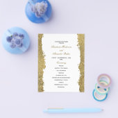 Budget Gold Wedding Program Karte. Flyer (Einzeln)