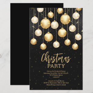 Budget Gold Weihnachtsbaum Ornamente Einladungen
