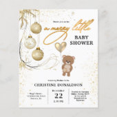 Budget Gold Weihnachtsdusche Einladung (Vorderseite)