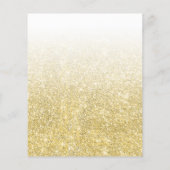 Budget Gold Weißer Glitzer Süß 16 Einladung Flyer (Hinten)