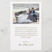 Budget Gold White Collage Hochzeit Vielen Dank Fly Flyer (Hinten)
