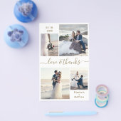 Budget Gold White Collage Hochzeit Vielen Dank Fly Flyer (Einzeln)