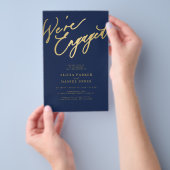 Budget gold Wir sind Verlobte Verlobungsfeier lade Flyer (Handgriff)