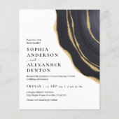 Budget golden agate Foto QR Code Hochzeit einladen (Vorderseite)