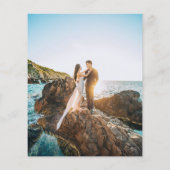 Budget Golden Beach Anchor Foto Hochzeit Einladung (Rückseite)